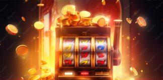 Premium Photo | Casino slot machine with tokens and coins