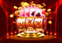 Premium Vector | Casino slots machine winner jackpot fortune of luck ...
