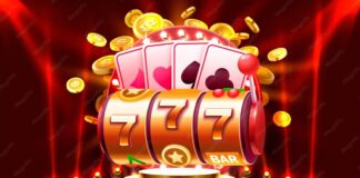 Premium Vector | Casino slots machine winner jackpot fortune of luck ...