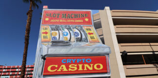 leon keer’s giant 3D mural illustrates retro crypto slot machine in las ...