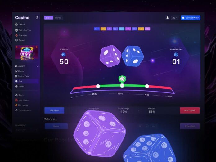 Crypto- Casino Interface (Dice Page) on Behance
