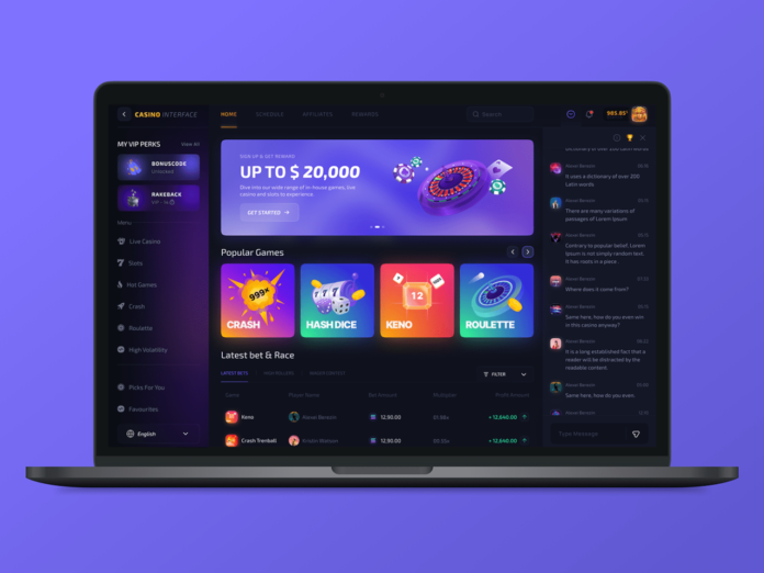Crypto - Casino interface on Behance