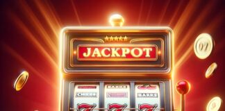 Premium Photo | Golden Jackpot Slot Machine Exciting Casino Win