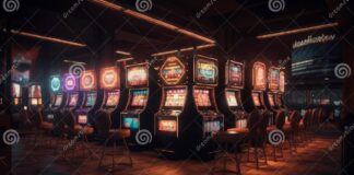 Interior of Elite Luxury Vip Casino, Illustration, Ai Generative ...