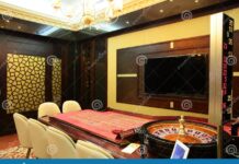 Interior of European Casino Stock Photo - Image of construction ...