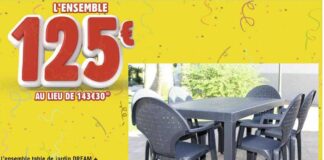 Promo L'ensemble Table De Jardin Dream + 6 Fauteuils Dream chez Géant ...
