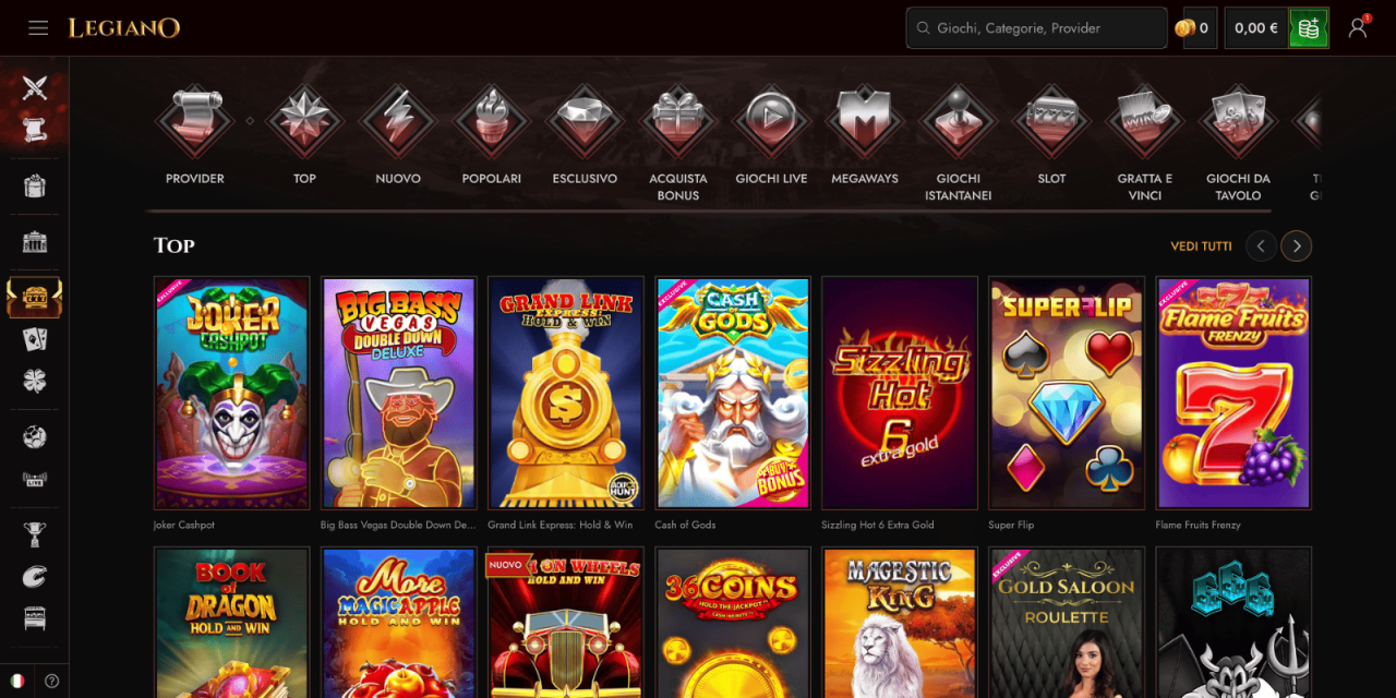 Legiano Casino recensioni » legalità, prelievo, bonus (2025)
