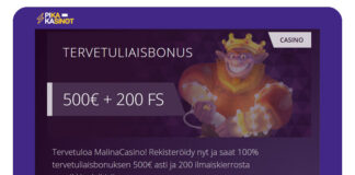 Malina Casino | Ota 100% Bonus 500 € Asti | Pika-Kasinot.com