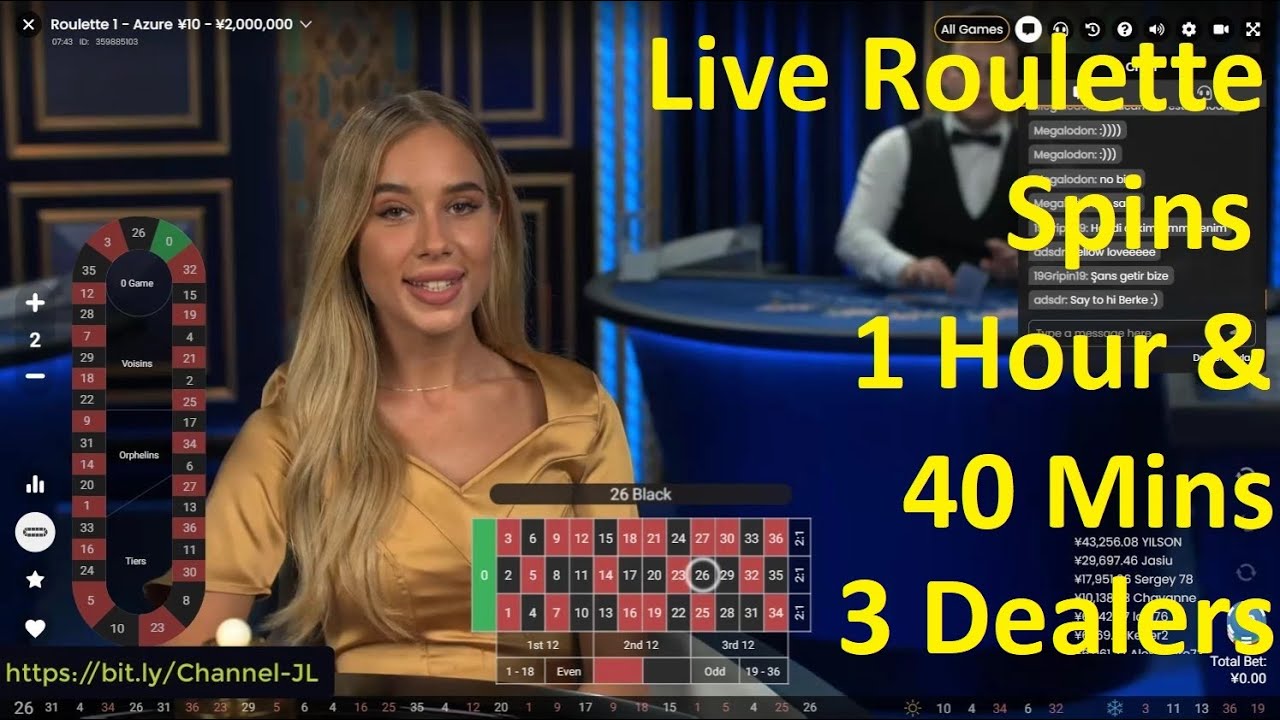 Live Roulette Spins 1 Hour and 40 Mins 3 Dealers Roulette Azure - YouTube