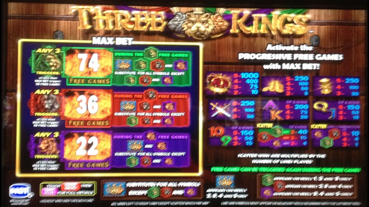 Three Kings Slot Machine Free Spin Bonus - YouTube