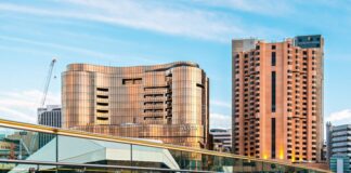 New Casino SkyCity Building Along with InterContinental Hotel Adelaide ...