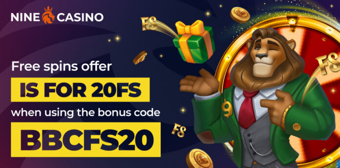 Nine Casino No Deposit Bonus Code - 20 free spins on sign-up