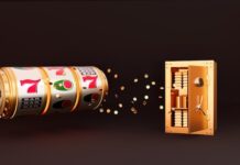 Premium Photo | Online casino concept slot machine and flying gold ...