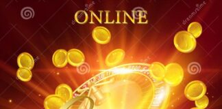 Online Casino Vector EPS 10 Game Flyer, Banner or Poster with SLOT ...
