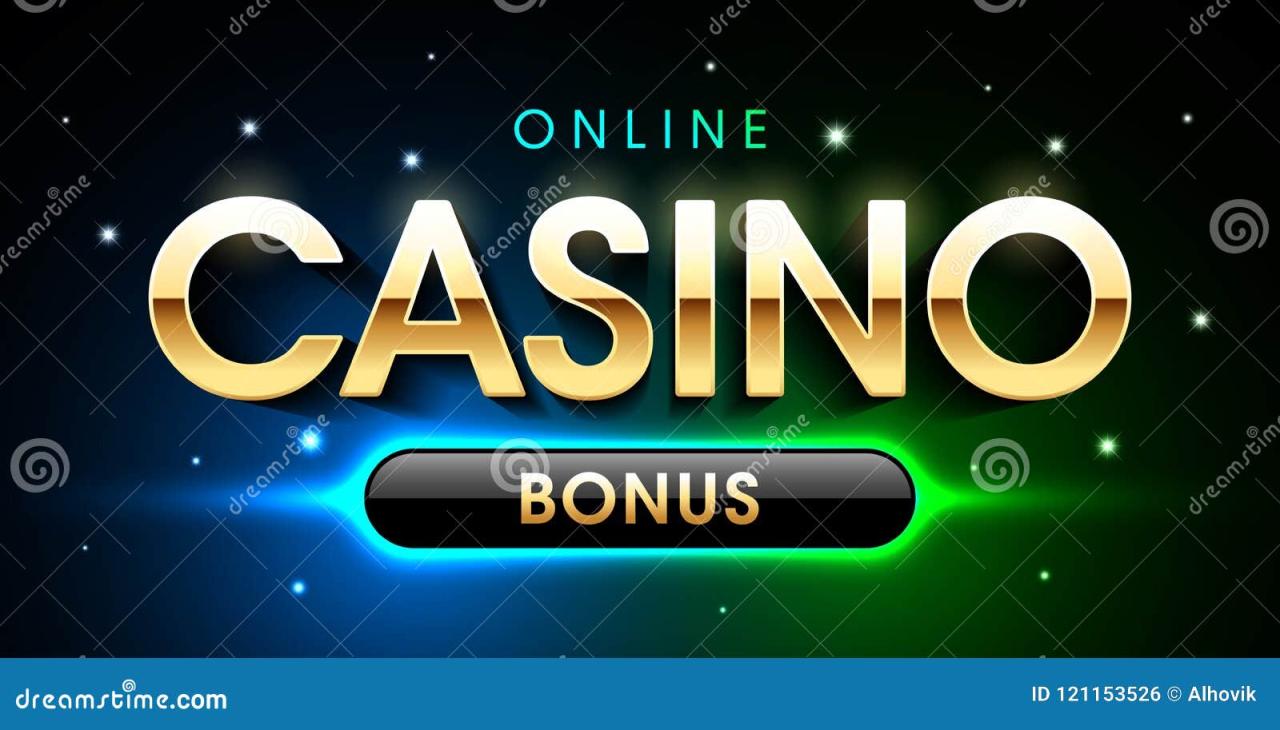 Online Casino Welcome Bonus Banner Stock Vector - Illustration of ...