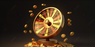 Lucky Roulette A Realistic 3d Spinning Fortune Wheel With Golden Coins ...