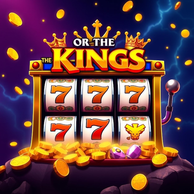 A poster for the kings slot machine | Premium AI-generated image