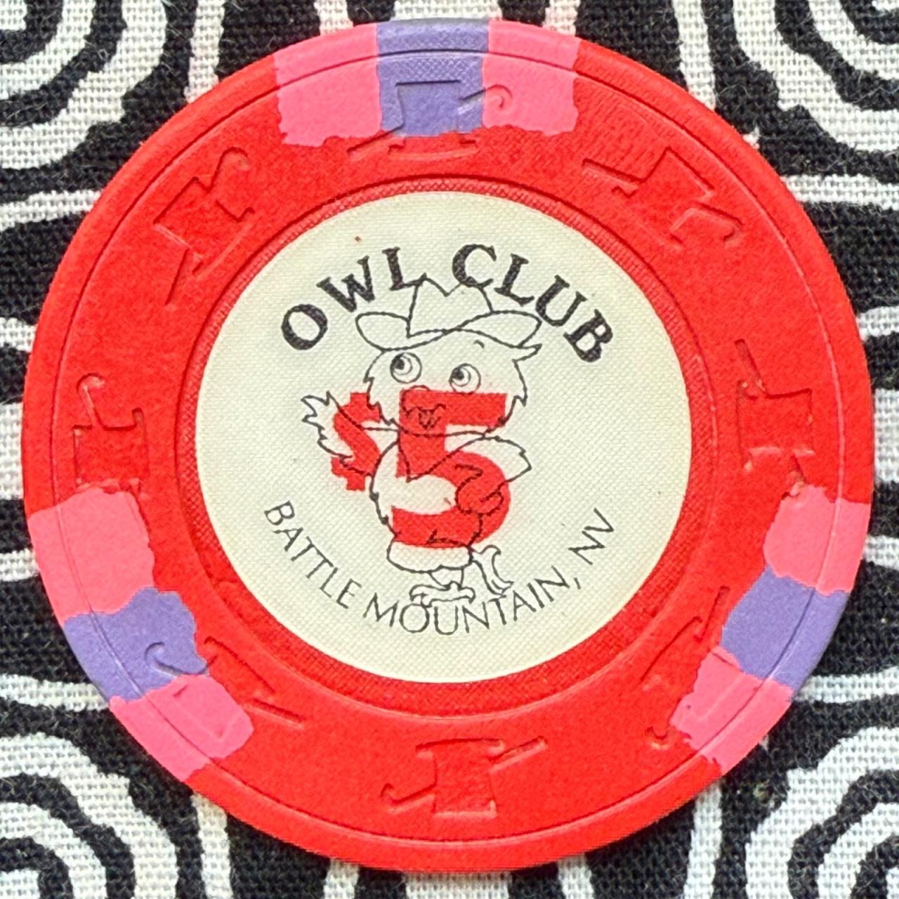 Owl Club Battle Mountain, Nevada Gaming Poker Casino Chip V919 | eBay
