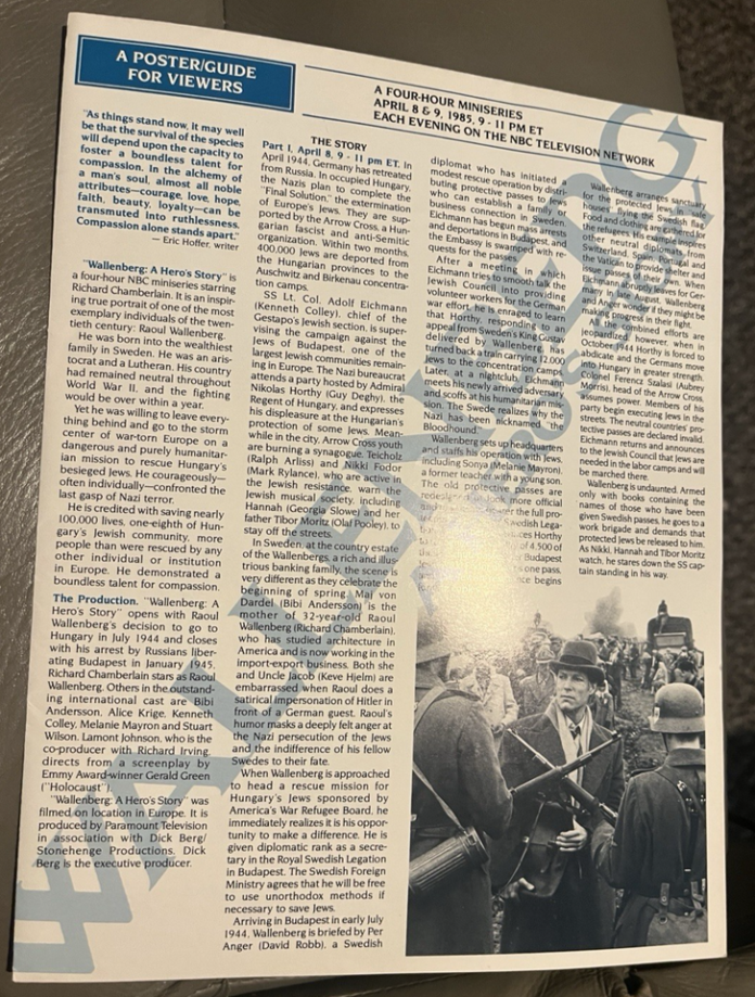 s-l960 Wallenberg: A Hero's Story Original Advertising Poster Airing NBC April ...