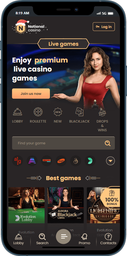 National Casino Polska: Graj z bonusem do 400 zł i 100 darmowych spinów