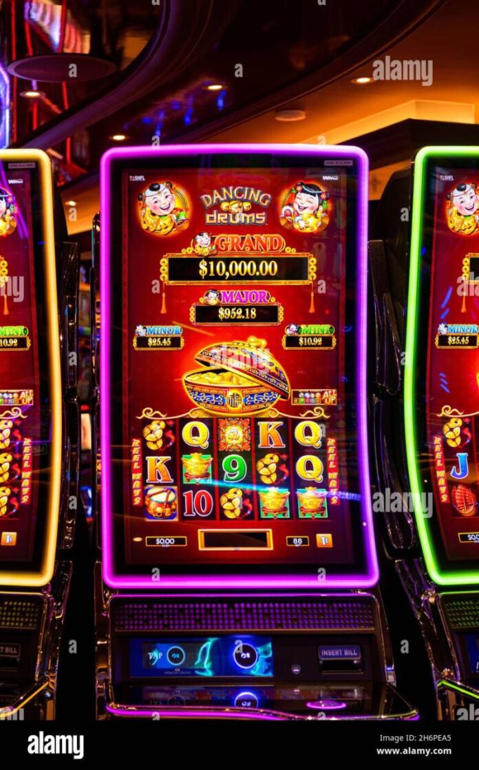Slot Machines One Arm Bandits, Casino Sky Princess cruise ship Stock ...