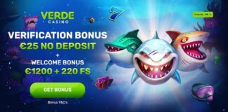 Verde Casino No Deposit Bonus €25 Free on Verification