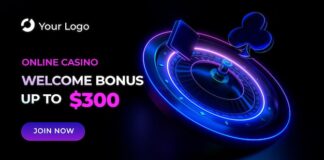 Premium PSD | Welcome bonus casino roulette banner template