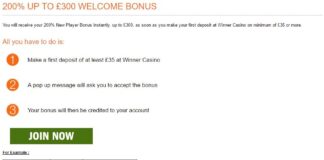 Winner Welcome Bonus | UK Casino Sign-Up Offer