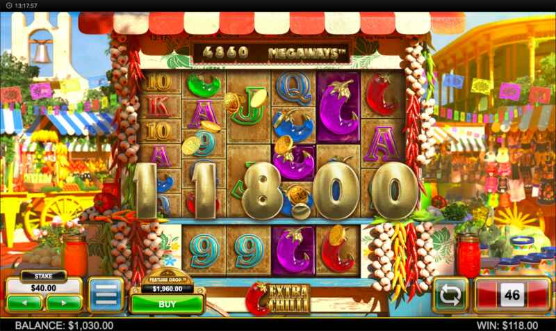 Juegue Extra Chilli slot por dinero real en Brazino 777