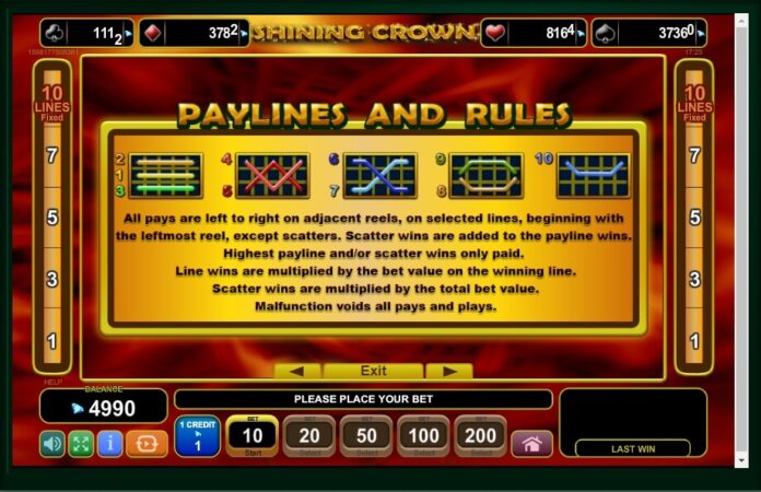 Shining Crown slot på nett GRATIS - Spill Free Demo